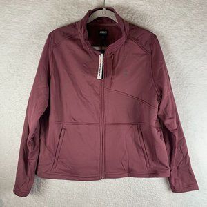 Bass Outdoor Jacket Womens XL Hawthorn Rose Stretch Pocket Fleece Full-Zip 7688‎